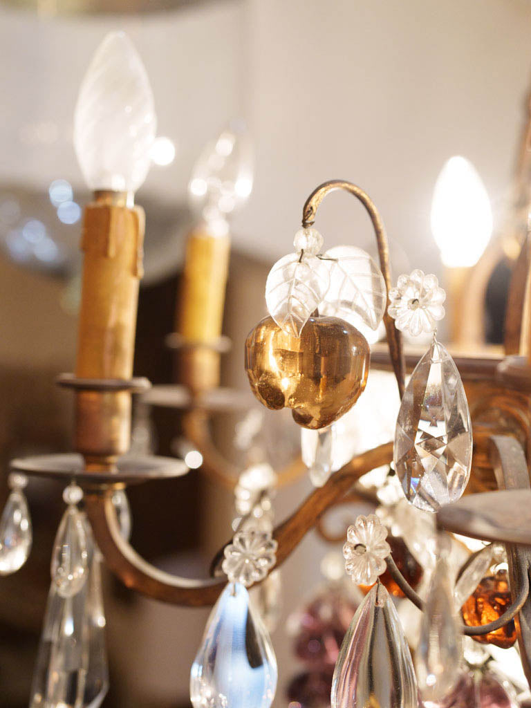 Whimsical faux candle chandelier