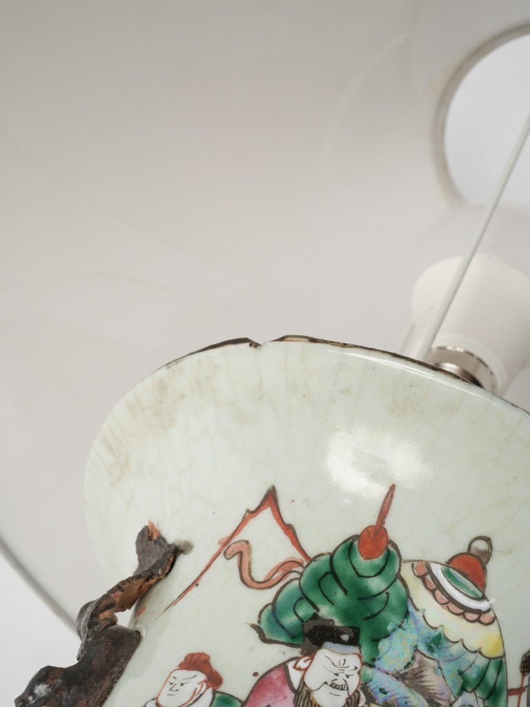 Vintage Chinese Nankin ceramics lamp