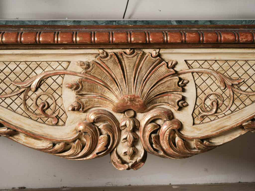 Sea-green ornate marble furniture