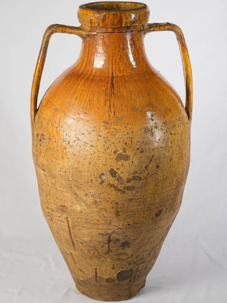 Artisan-crafted amber amphora