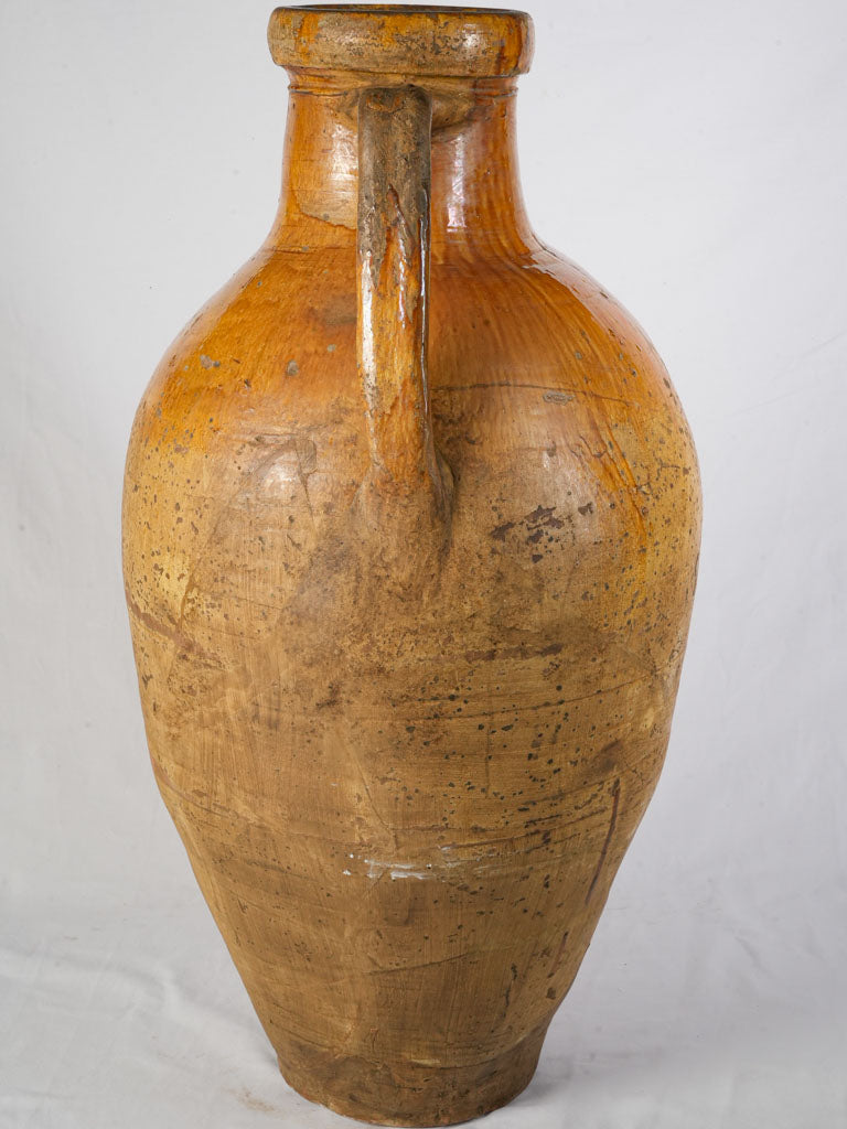 Historical glazed pottery amphora