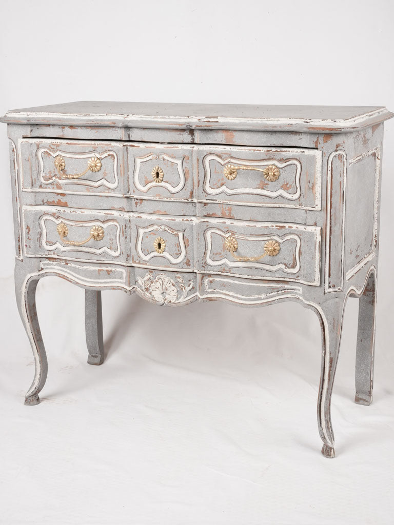 Antique blue Louis XV-style commode