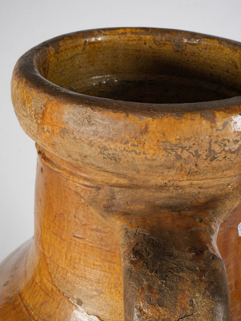 Ochre-finished Italian oil vessel