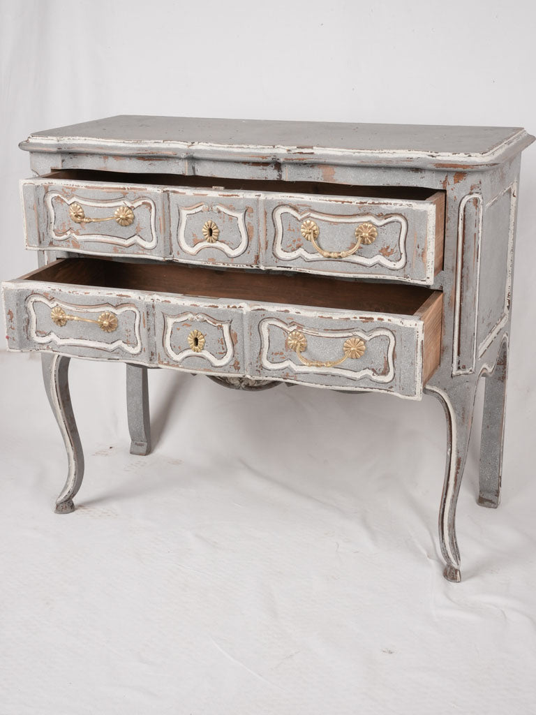 Exquisite patina two-drawer commode