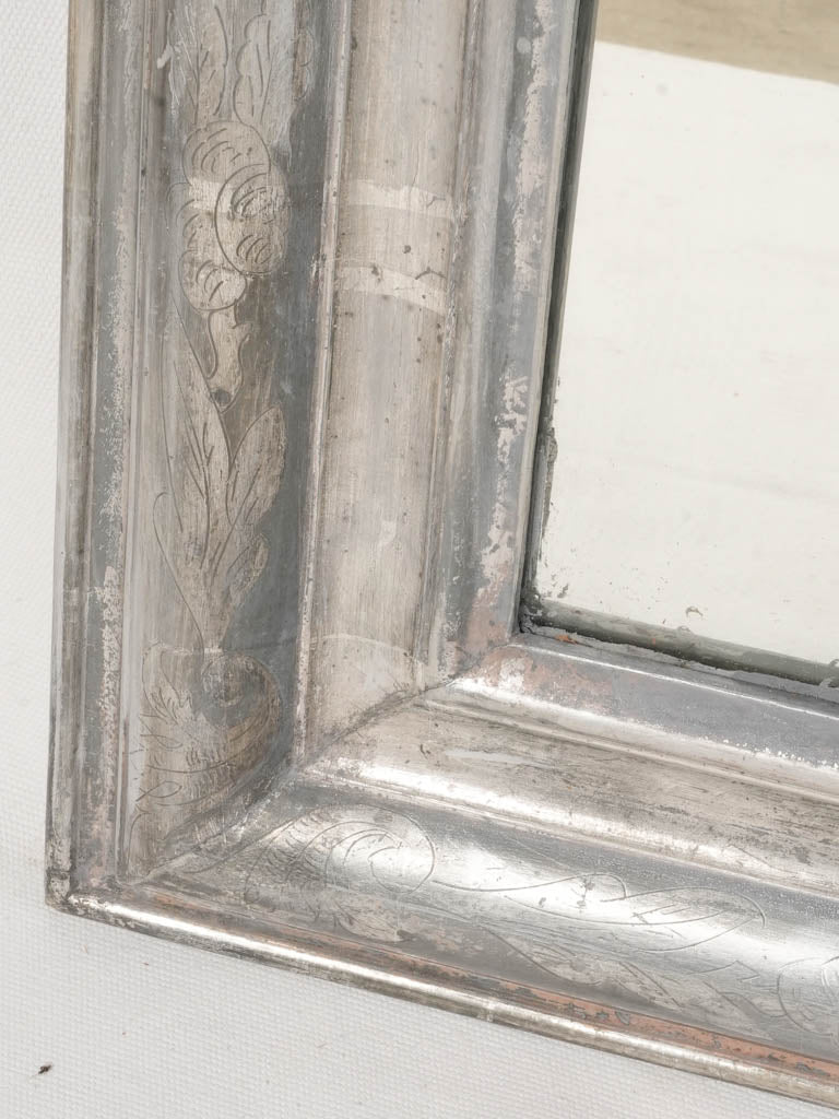 Unique luxurious silver-leaf mirror