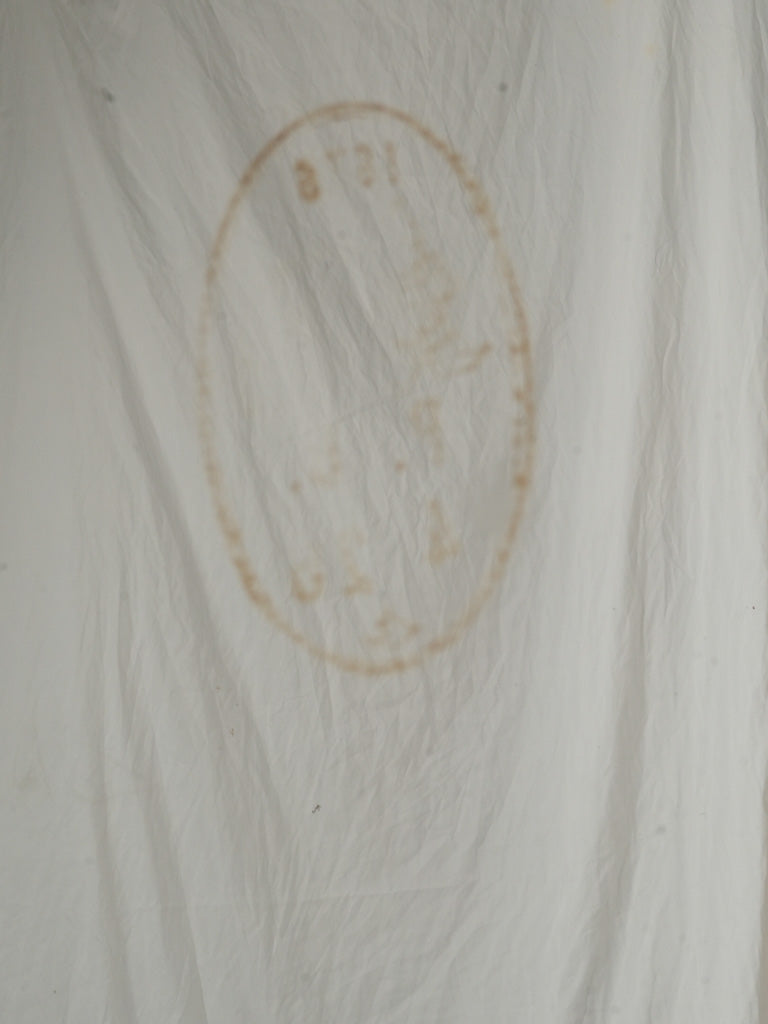 Historic, unique glass stamped mirror