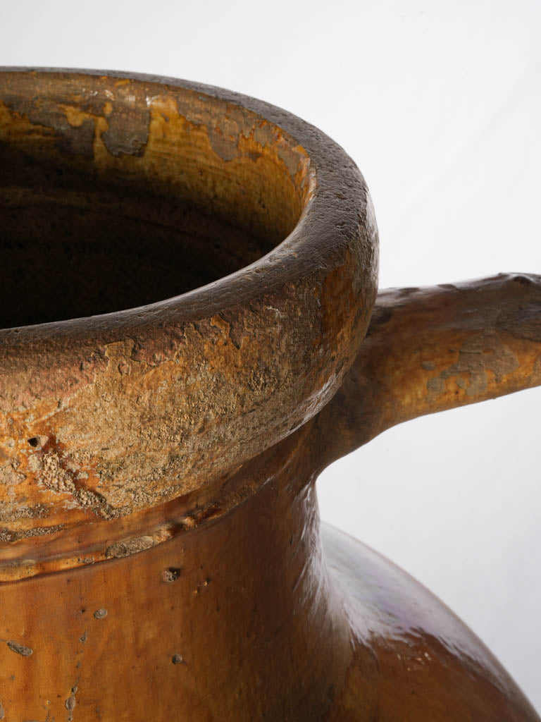 Ochre-glazed historical amphora