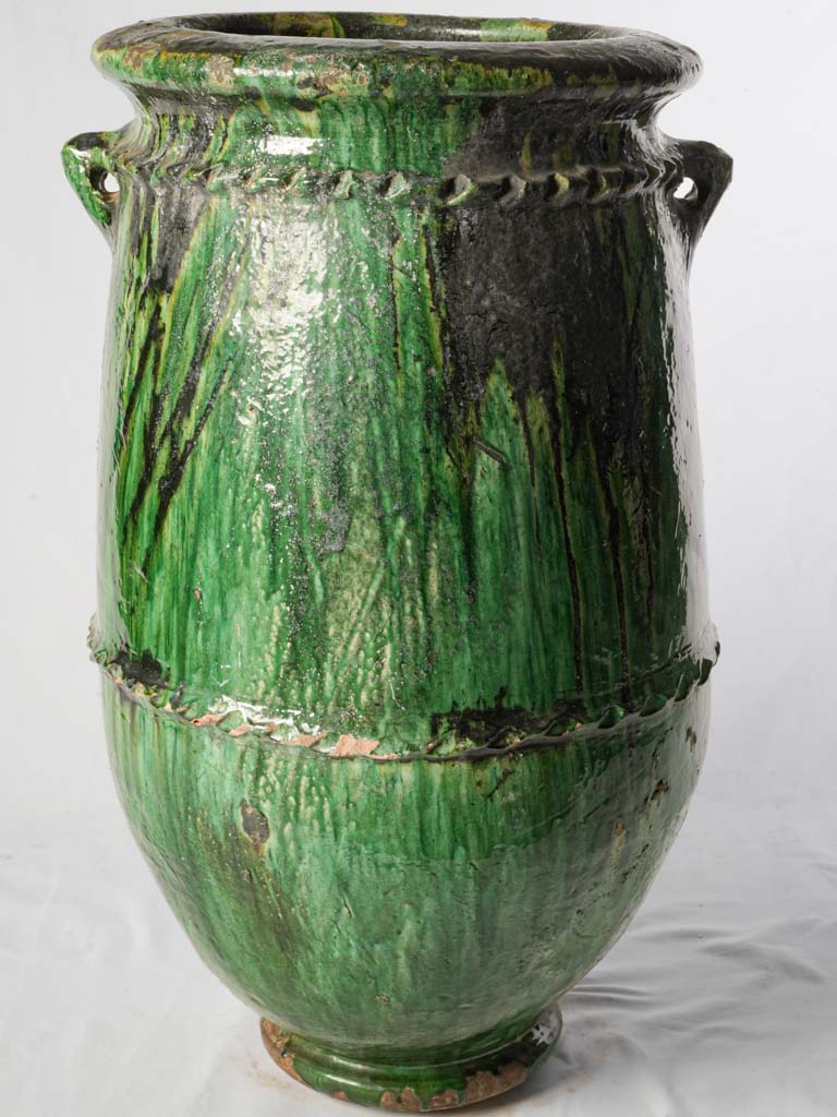 Rustic black-dripped artistic vessels