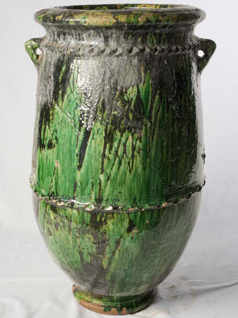 Aged Mediterranean-style earthenware containers