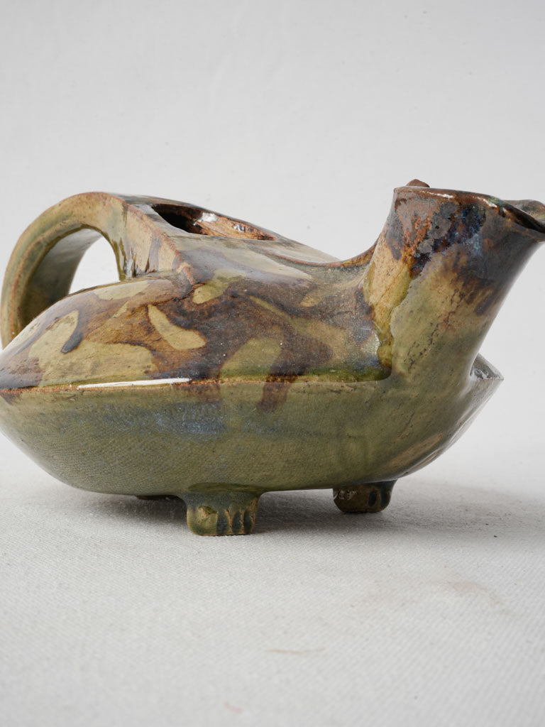 Whimsical earthy faïence teapot