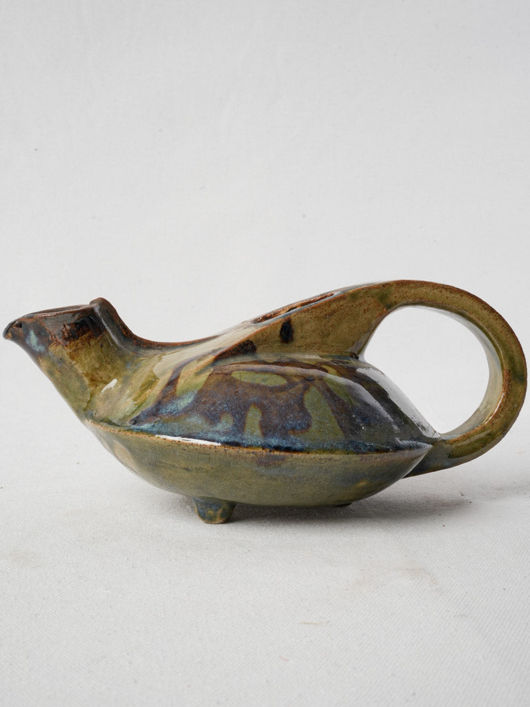 Elegant mottled ceramic teapot