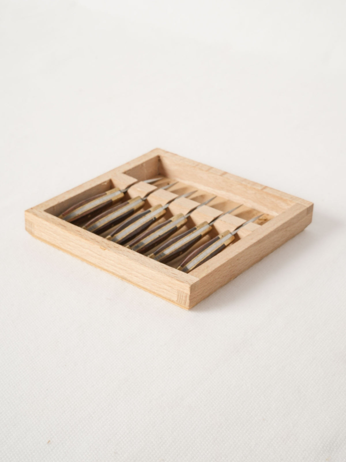 Set of Six French Folding Picnic Knives