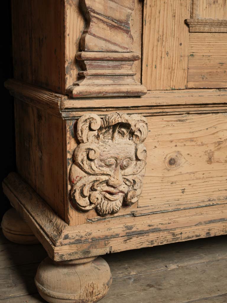 18th-Century Baroque Fir Wardrobe from the Alpine Regions - 80"