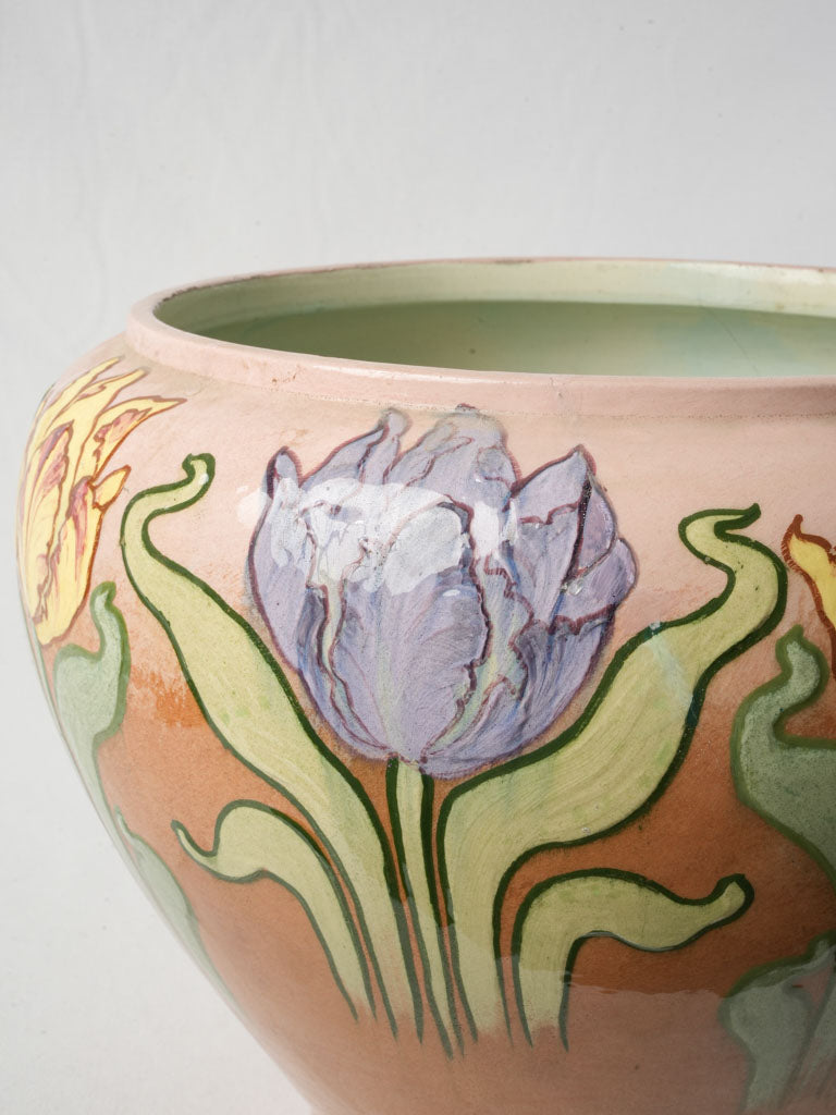 Art Nouveau tulip design pot