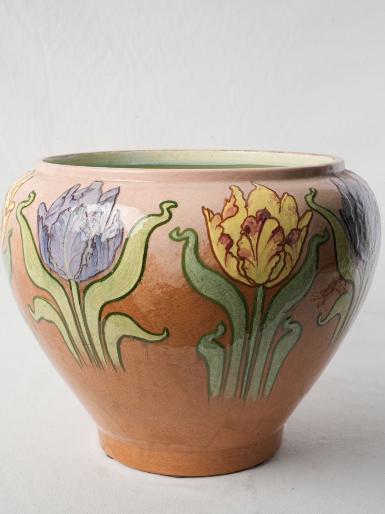 Provençal crafted ceramic cache pot