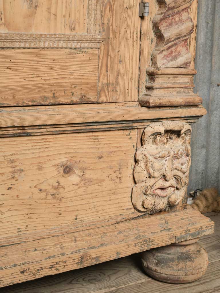 18th-Century Baroque Fir Wardrobe from the Alpine Regions - 80"