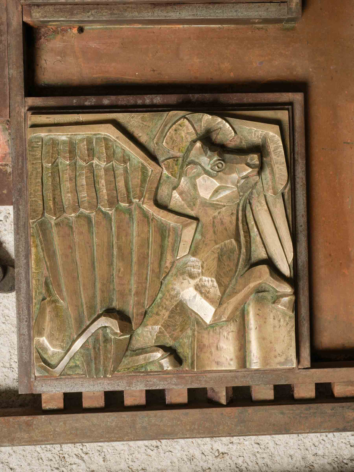 Exceptional Three-Part French Art Deco Chancel Barrier by Master Ironworker Georges Bernardin