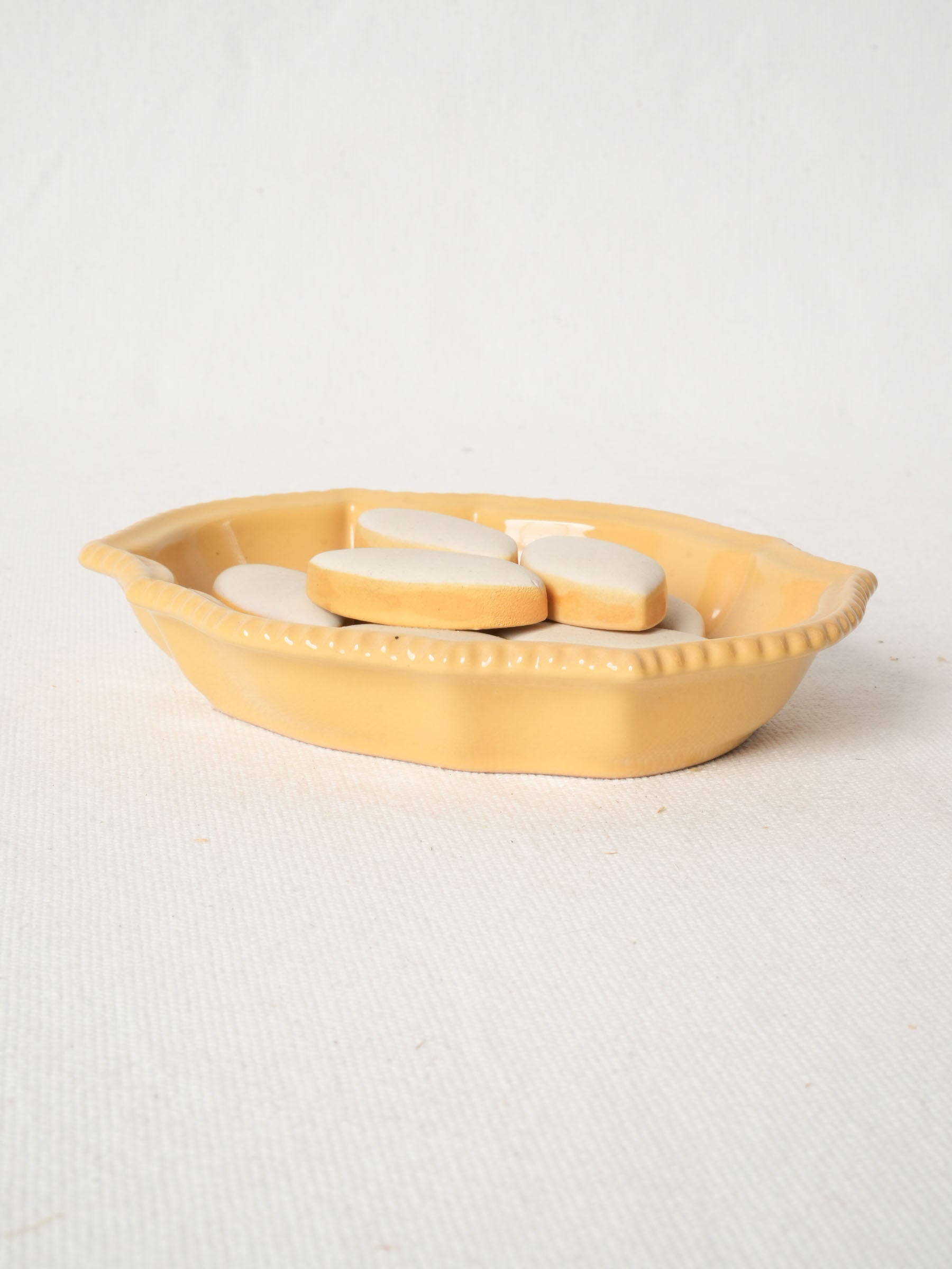 Trompe-l’Oeil Ceramic Dish with Calissons from Dieulefit