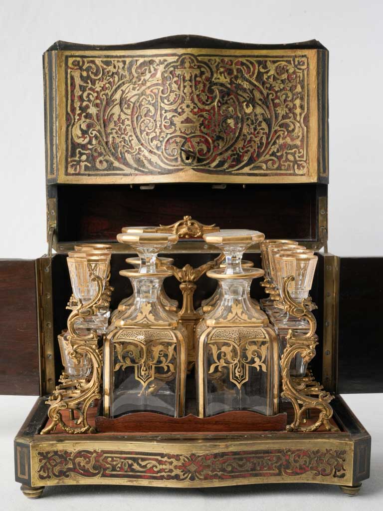 Aristocratic wooden crystal cabinet