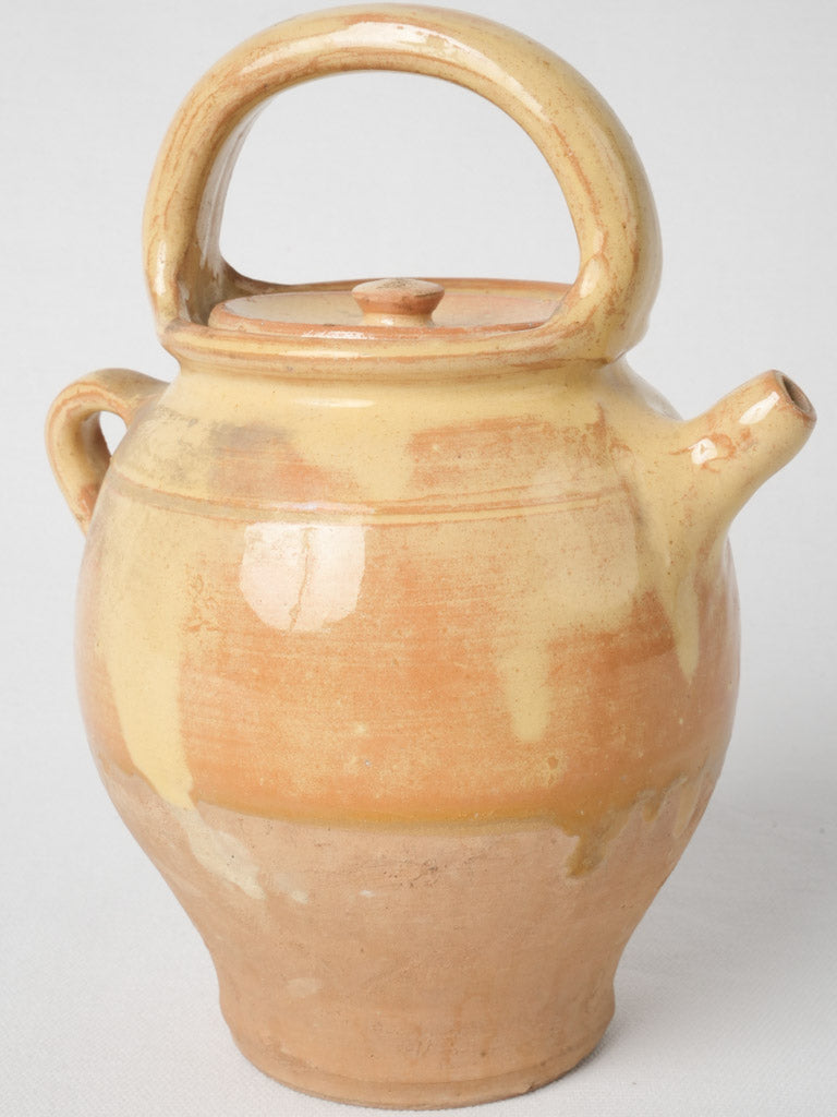 Vintage terracotta demi-glaze water jug