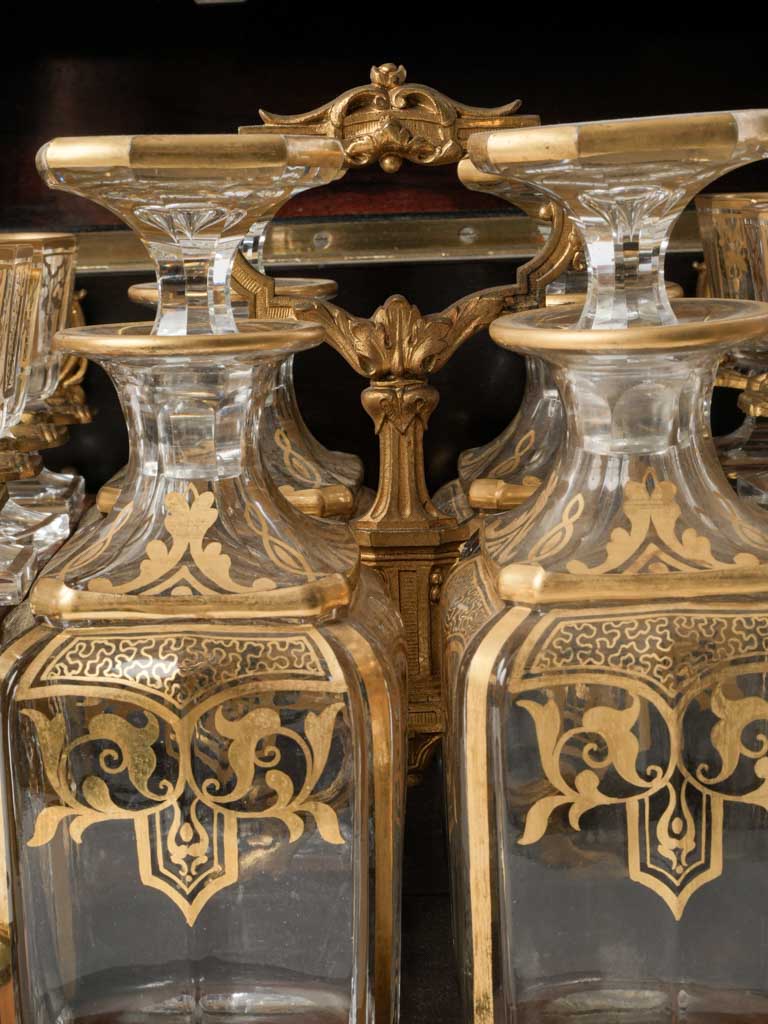 Refined carved wood drinks cabinet