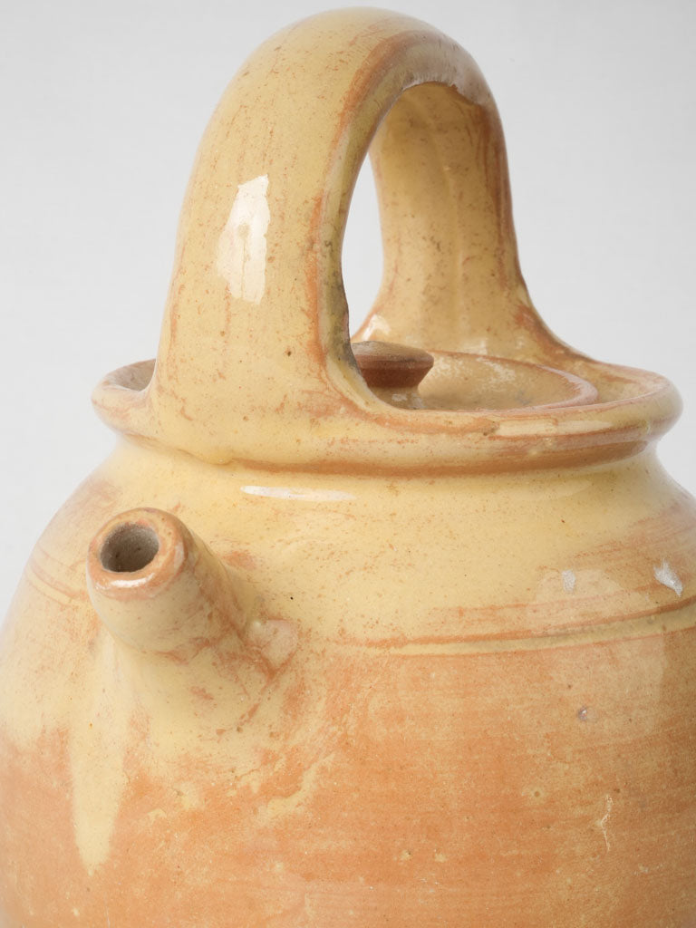 French petite yellow-ochre water pitcher