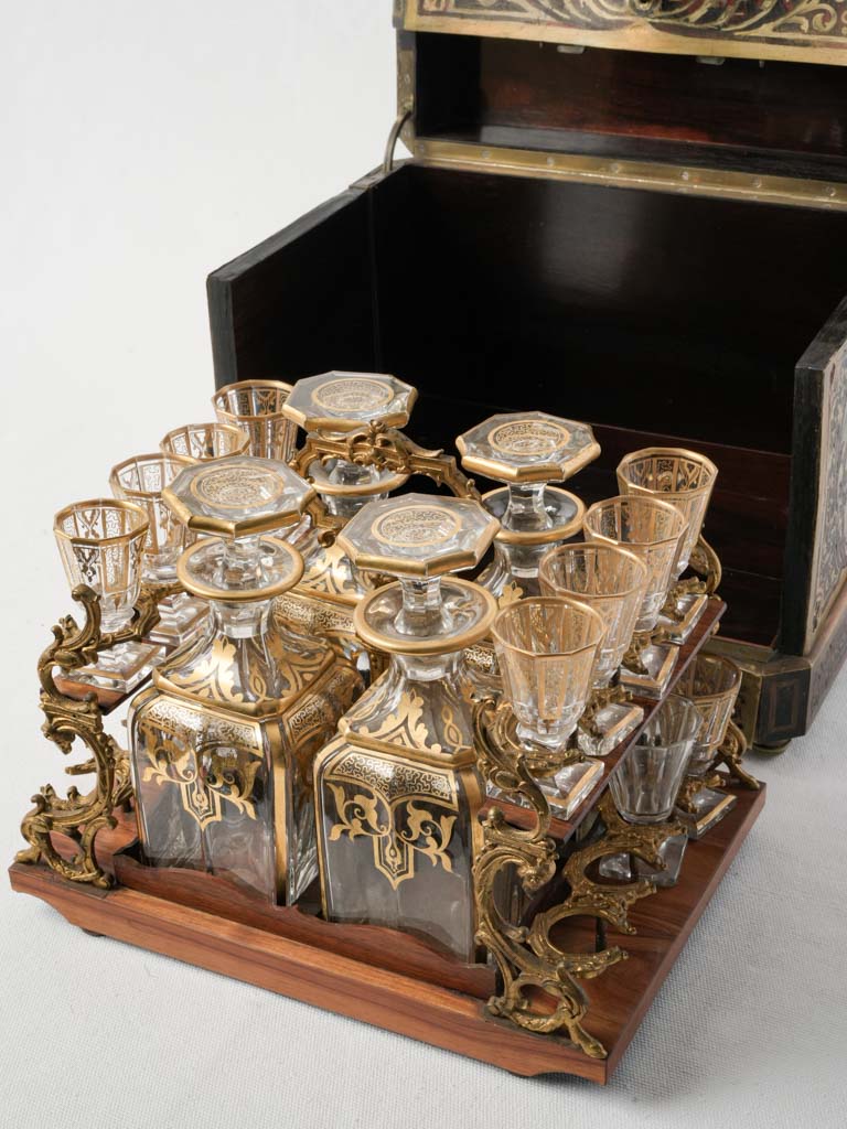 Historical elegant barware case