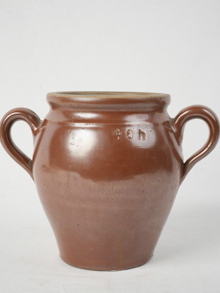 Mid-century French glazed earthenware jar