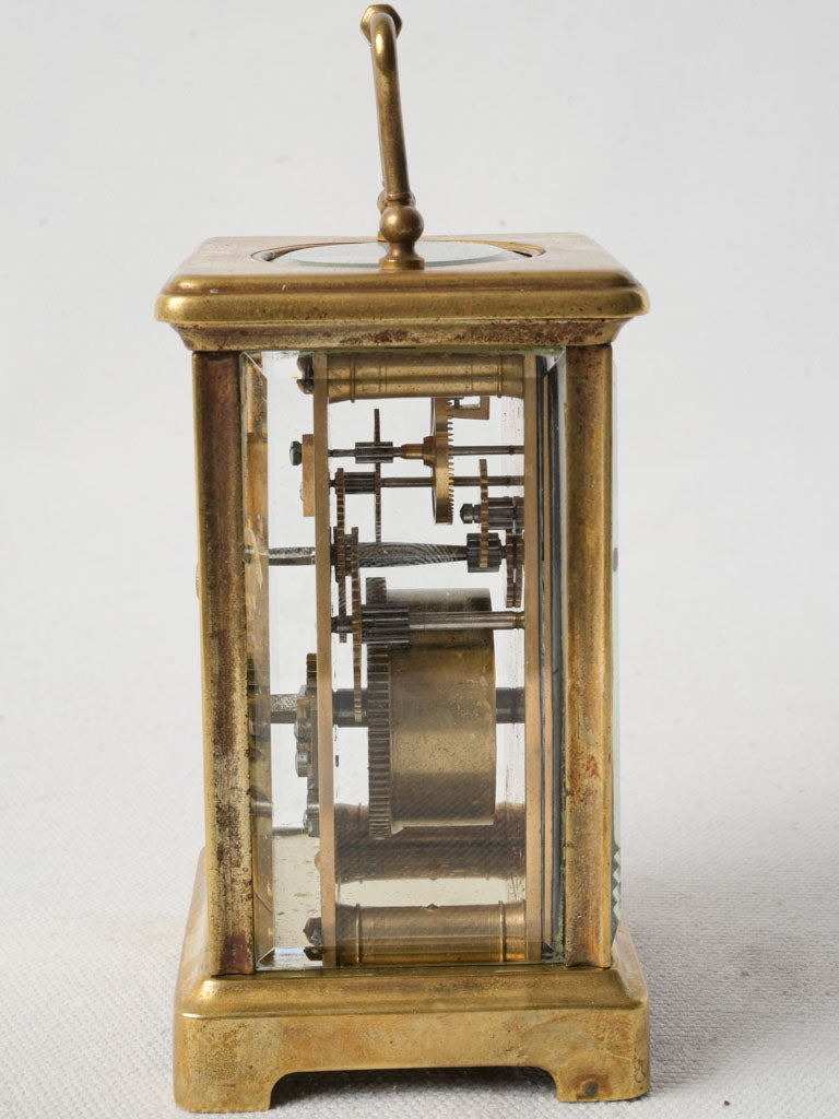 Precision beveled glass panel clock  