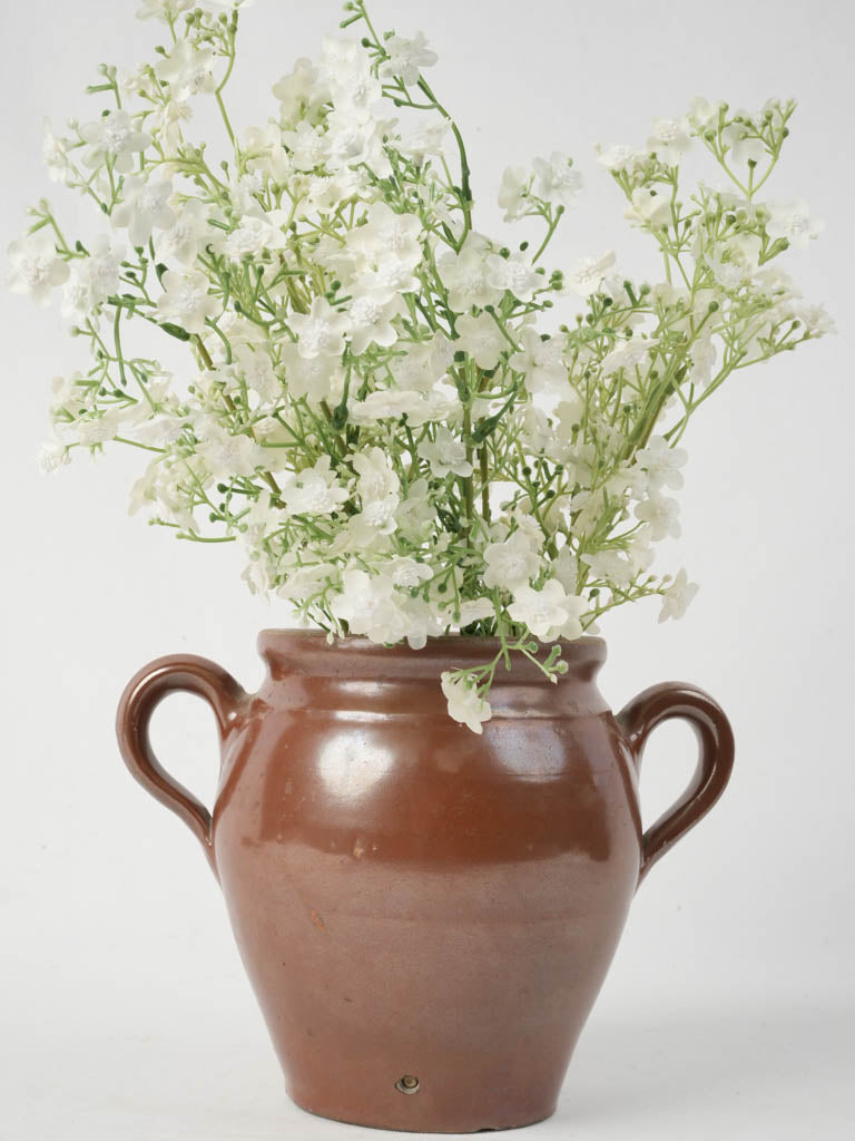 Vintage terracotta brown vinegar pot
