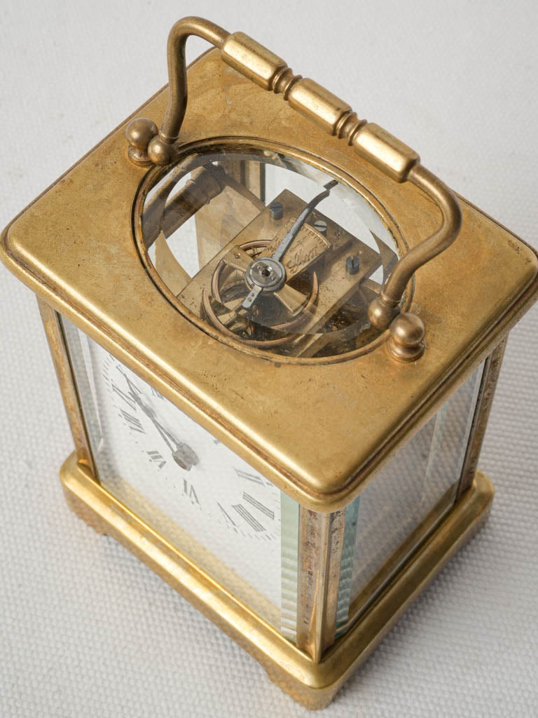 Compact dignified brass carriage clock  