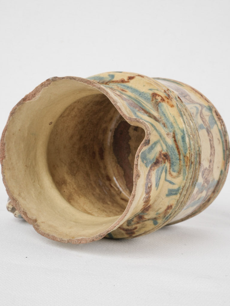 Decorative glazed Vallauris coffee ware