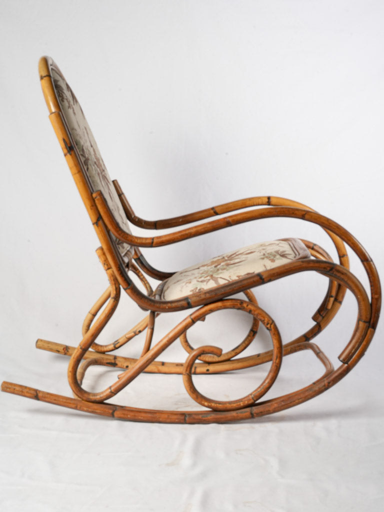 Stylish narrow rocking armchair