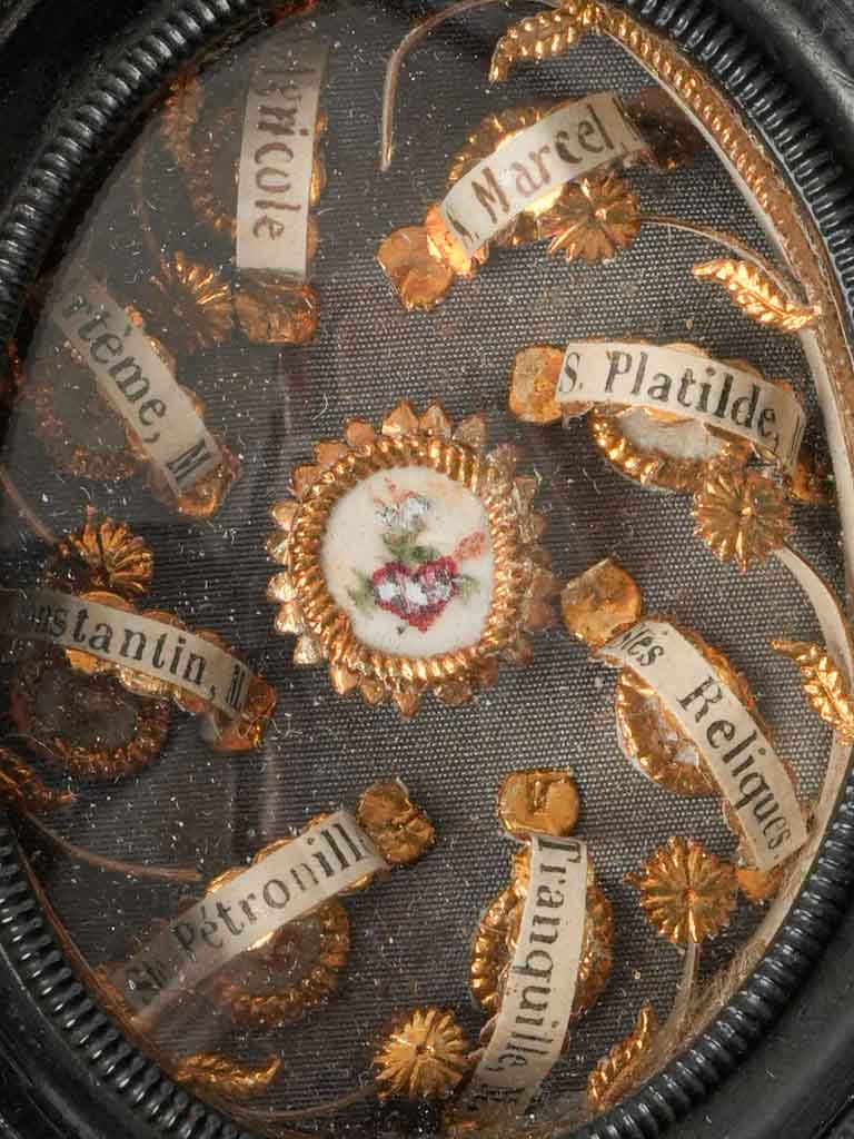 Handcrafted French folk art reliquary  