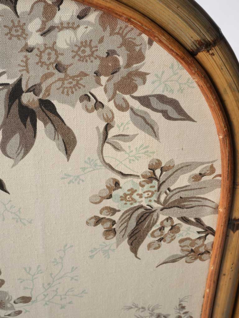 Classic botanical upholstered wooden rocker