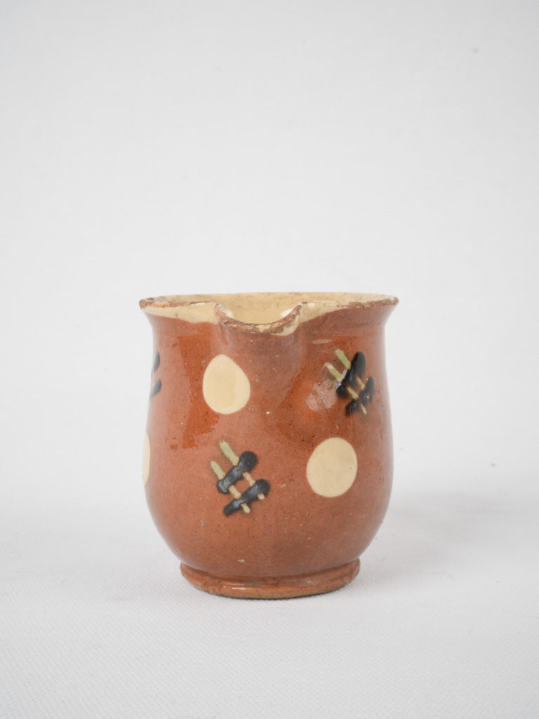 Vintage Alpine spotted milk jug