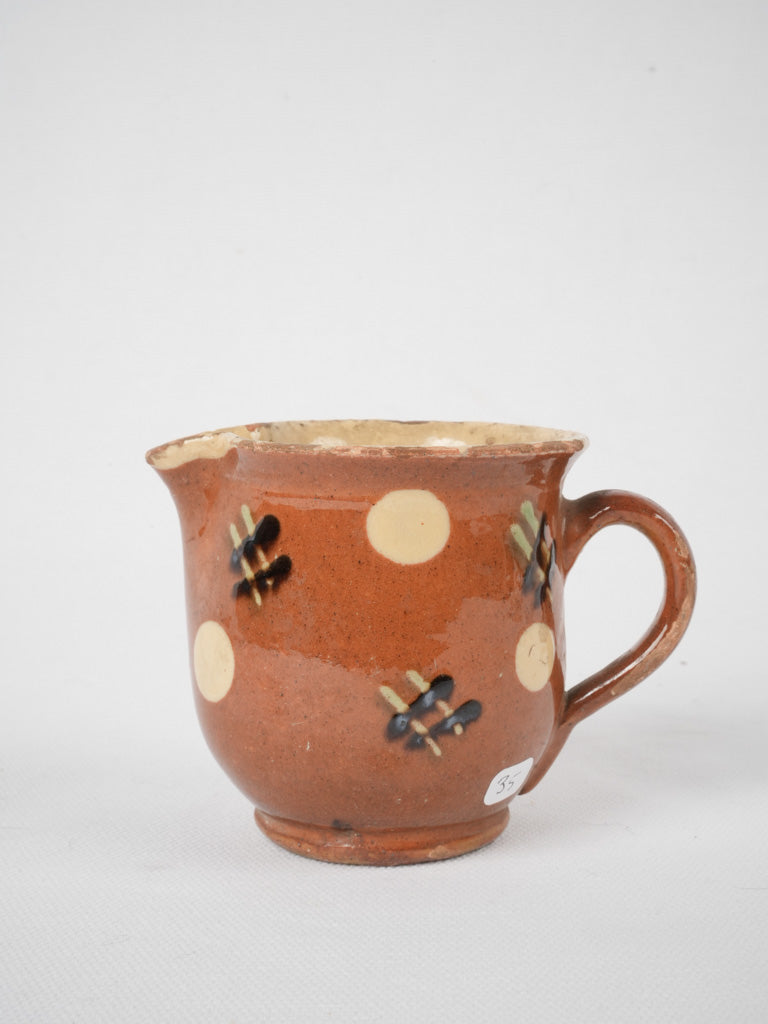 Rustic hatching-patterned Savoie creamer