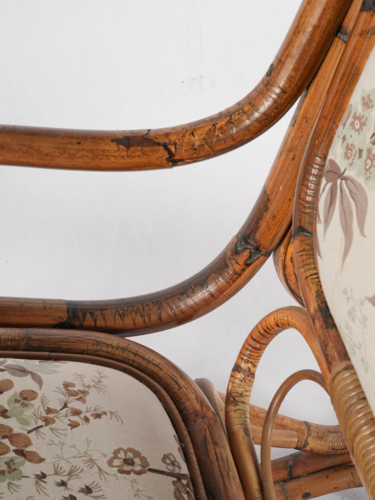 Crafted swirled bamboo seating