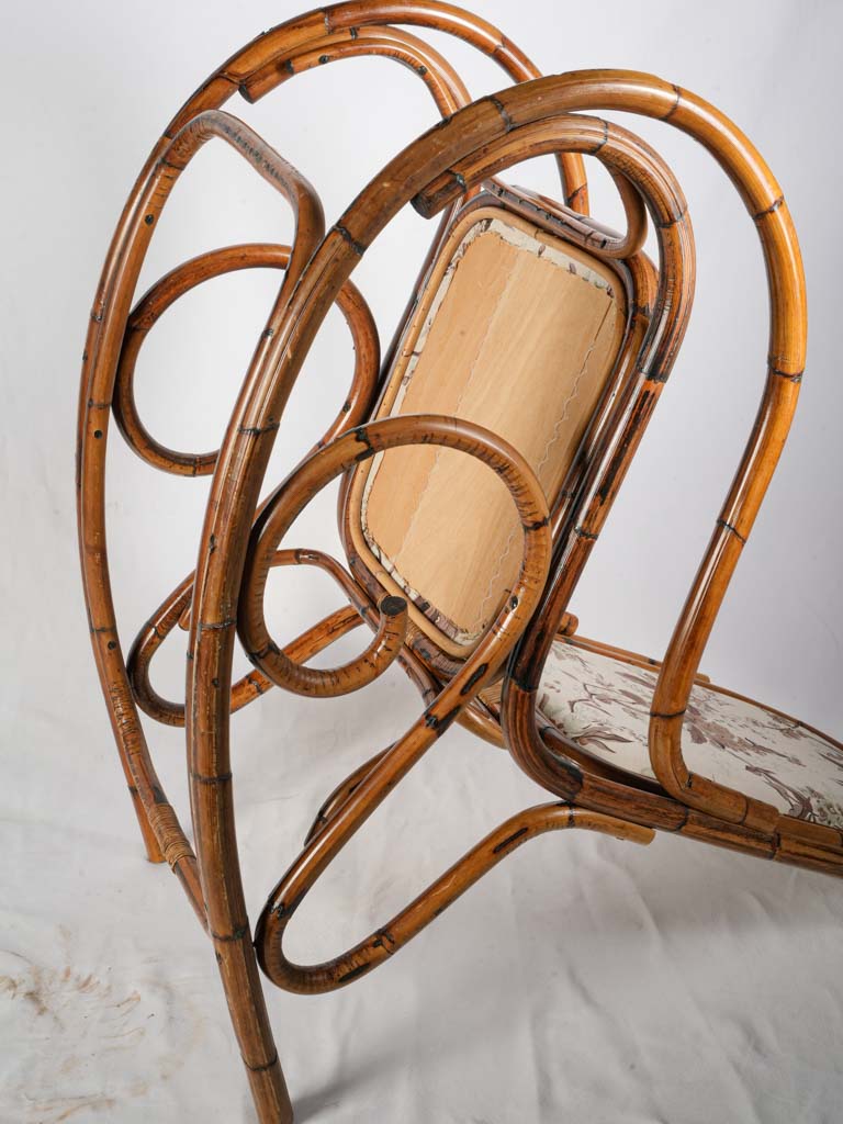 Sturdy elegant bent bamboo rocker