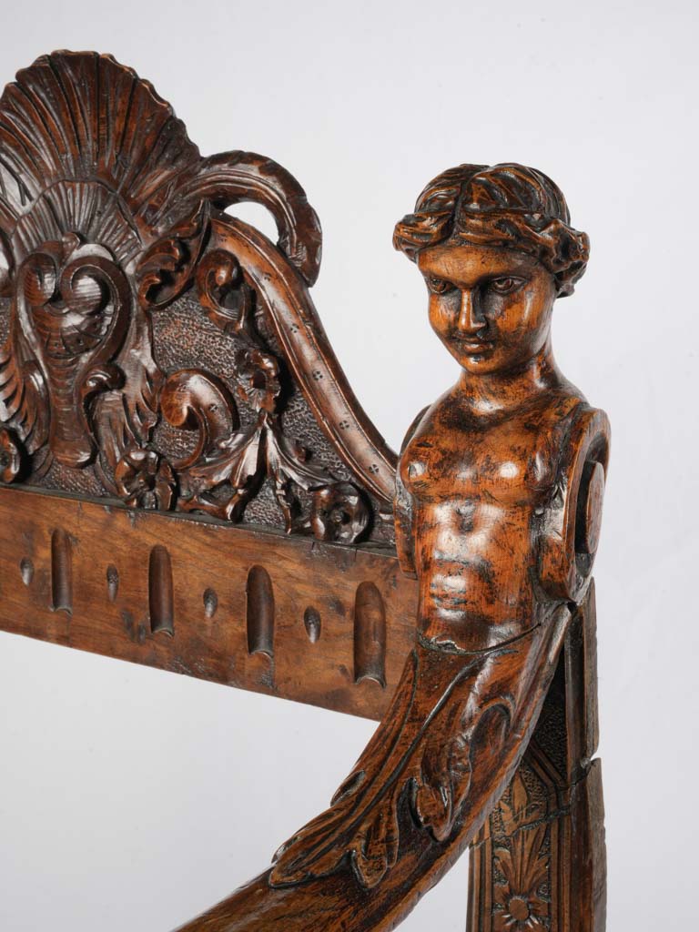 Historic carved wood chair
