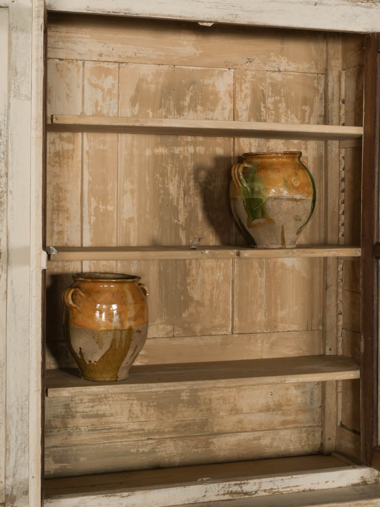Worn Wooden French Kitchen Vitrine