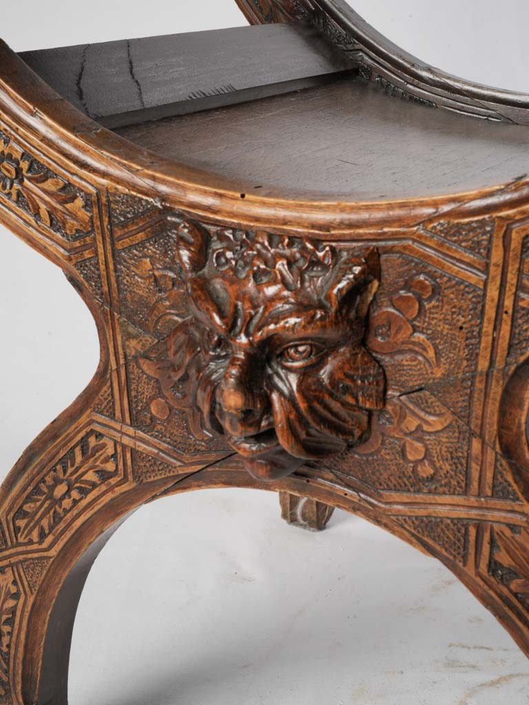 Medieval-inspired walnut furniture