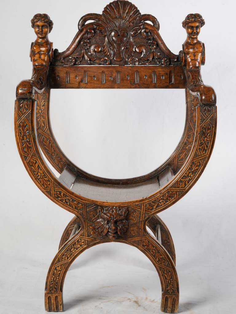 Classic scroll-armed chair