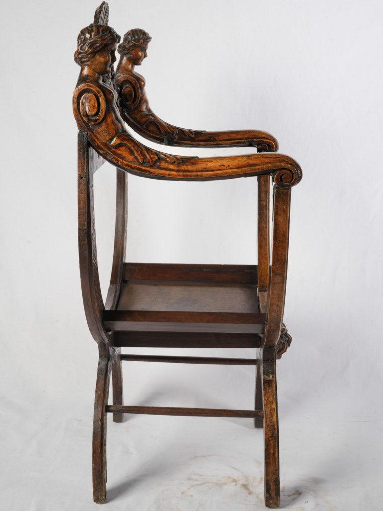Stately decorative entryway chair