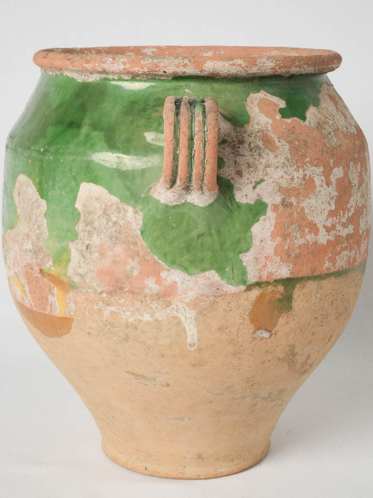 Charming, aged, French terracotta confit pot