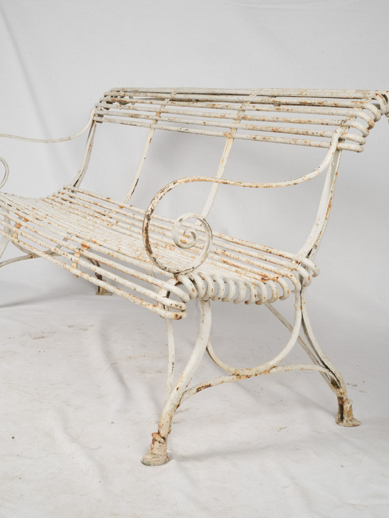 Authentically Patinaed Outdoor Bench