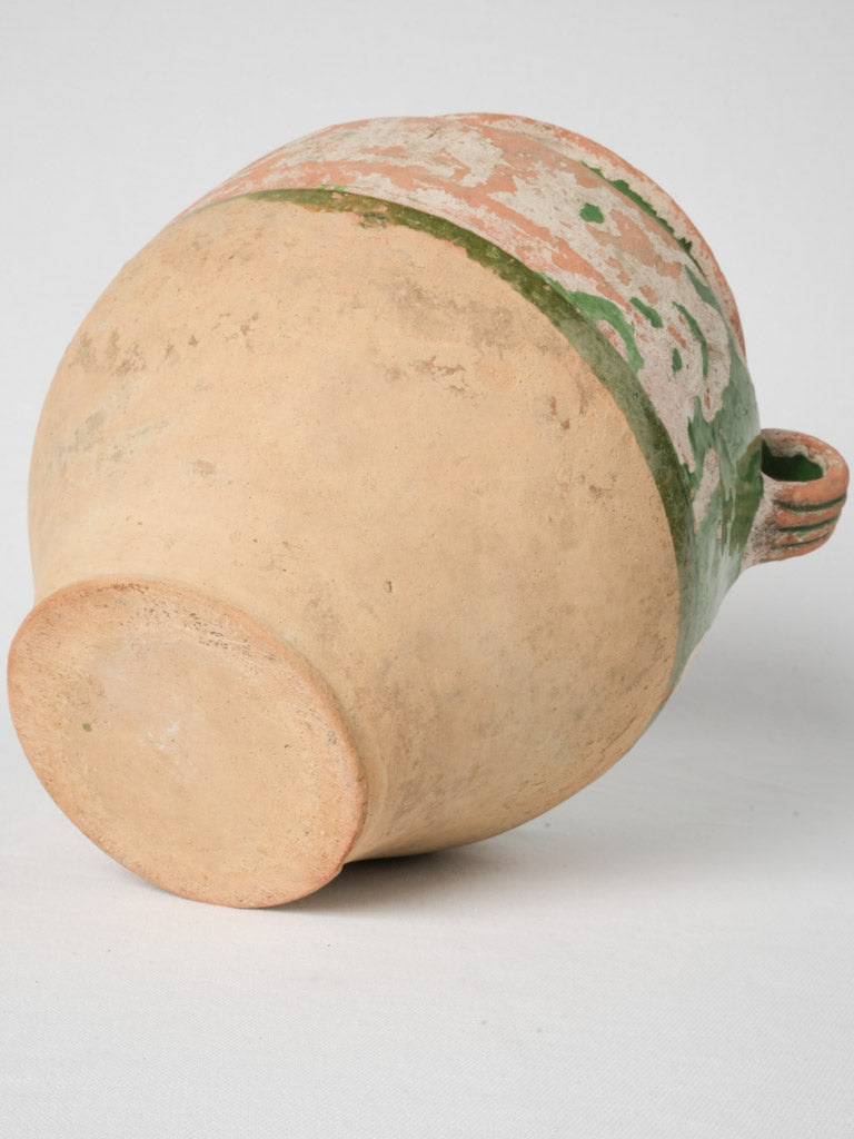 Time-honored, green glazed, French confit pot