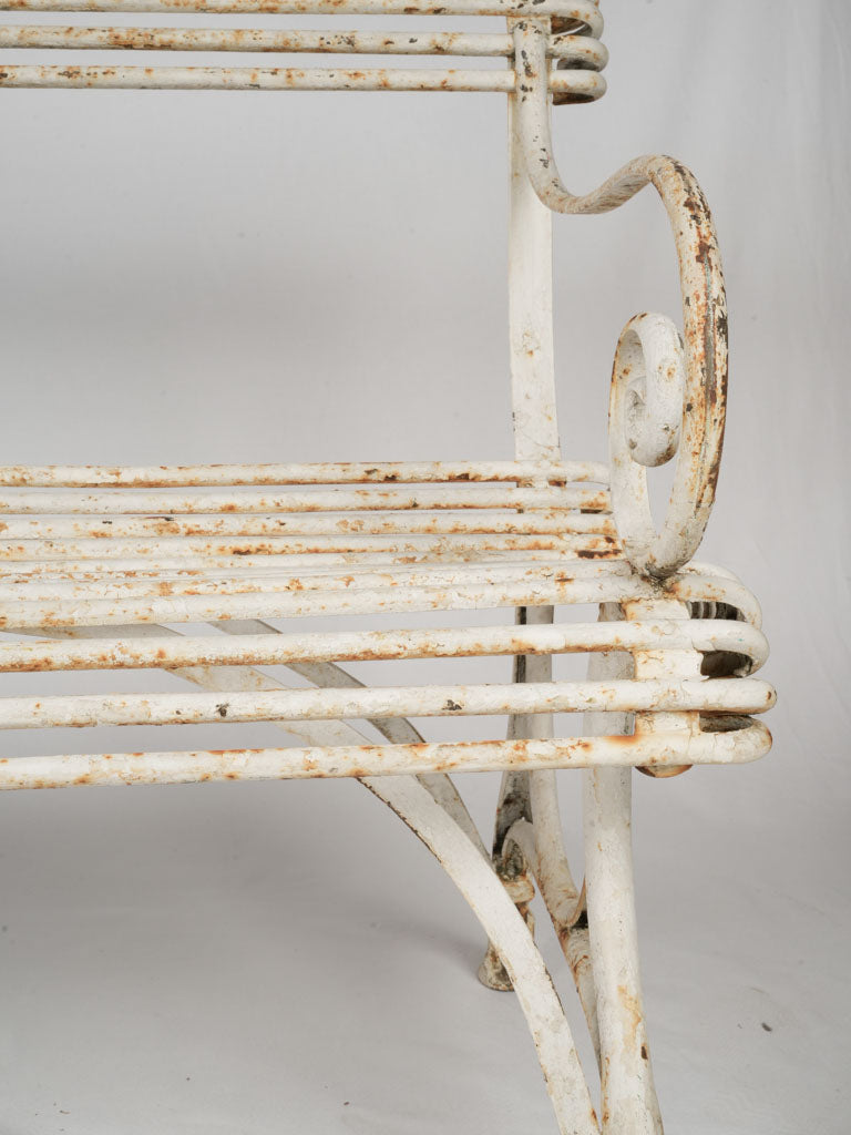 Weathered, Hoof-Feet Wrought Iron Bench