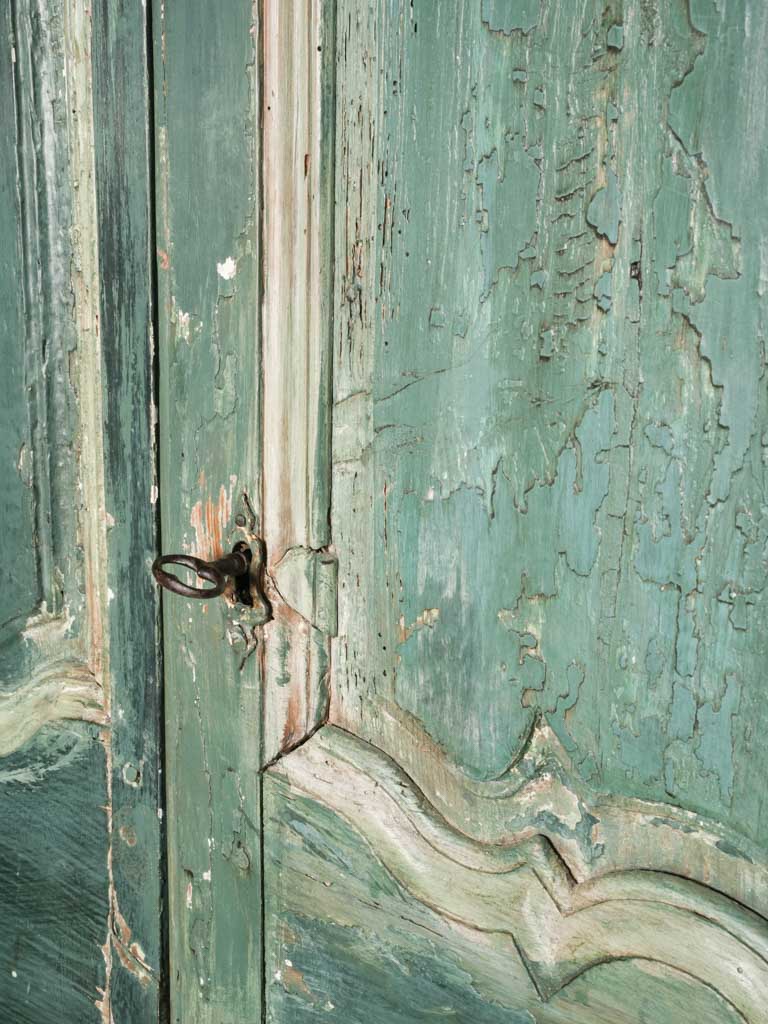 Antique French Louis XV Corner Cupboard w/ Original Paint - 77½"