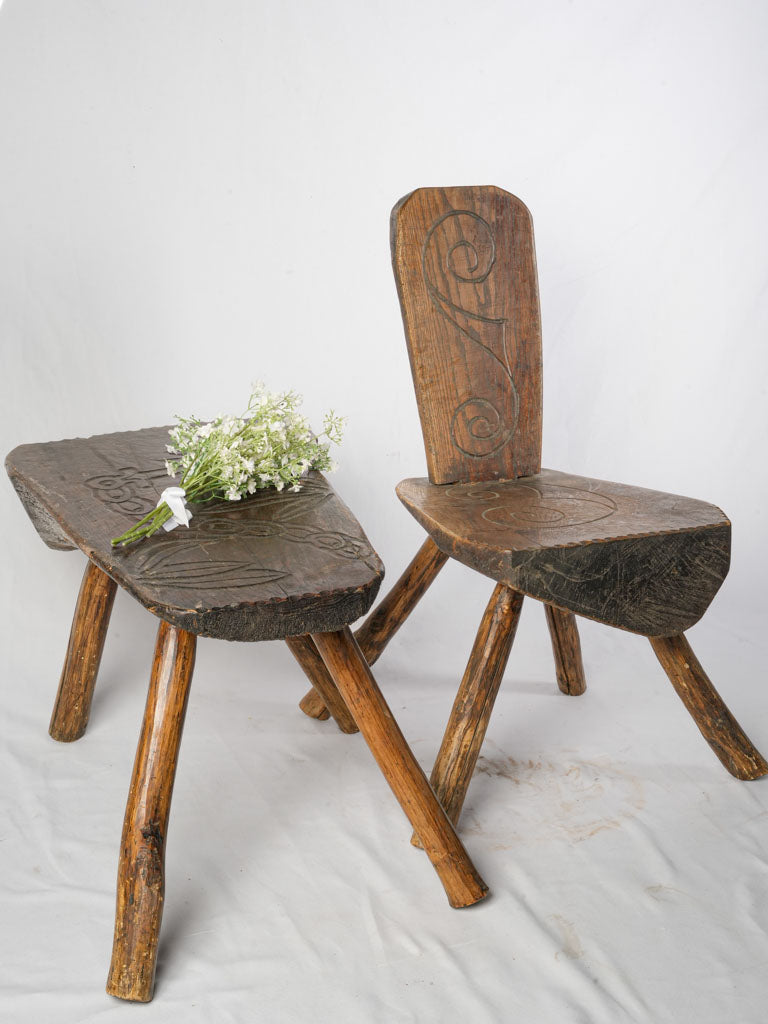 Vintage marine motif furniture ensemble